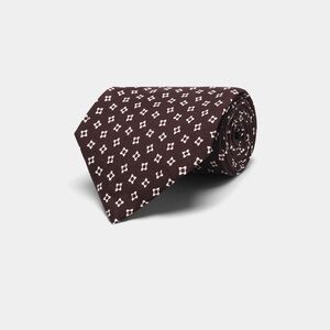 SUITSUPPLY Brown Flower Tie
